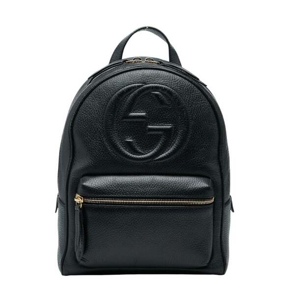 GUCCI Authentic Black Leather Backpack main image 4